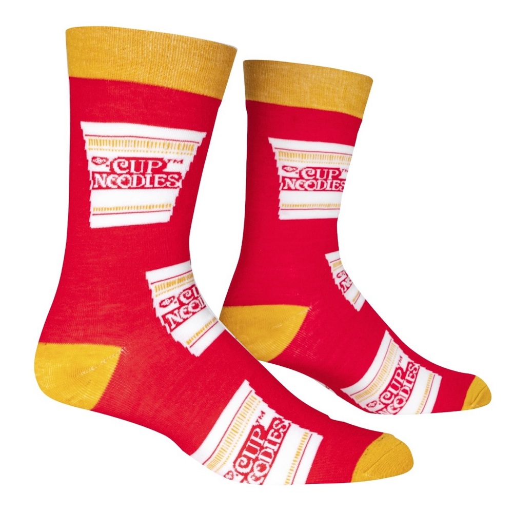 Odd Socks Cup of Noodles Crew Socks Ramen Anime Unisex Novelty Funny Craxy Socks